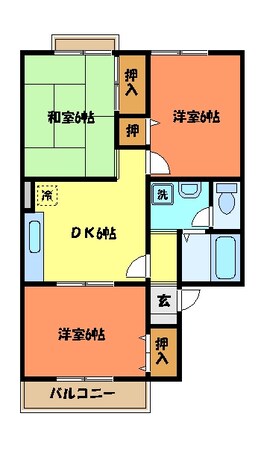 グリーンパーク（元八）の物件間取画像